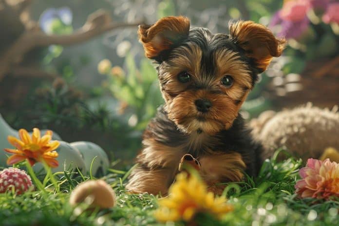 Mon futur yorkshire terrier est en train de grandir